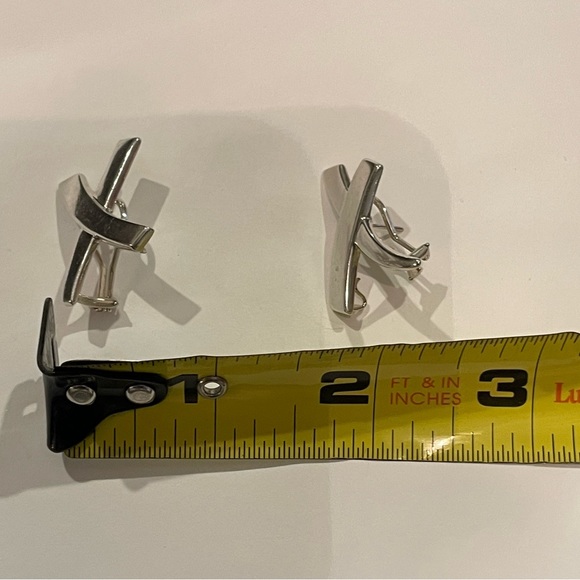 Tiffany and Co. silver X earrings - Picture 4 of 5